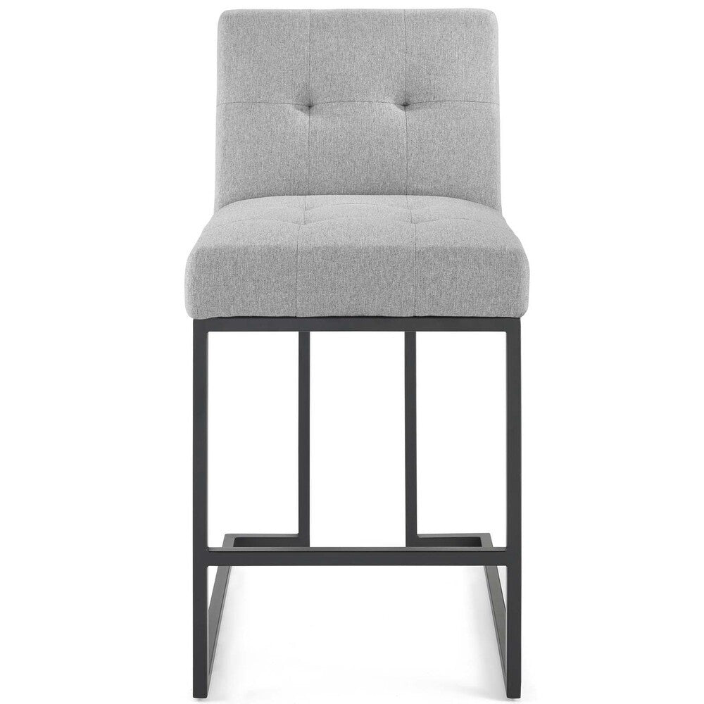Modway Privy Black Stainless Steel Upholstered Fabric Counter Stool by Modway-EEI-3854