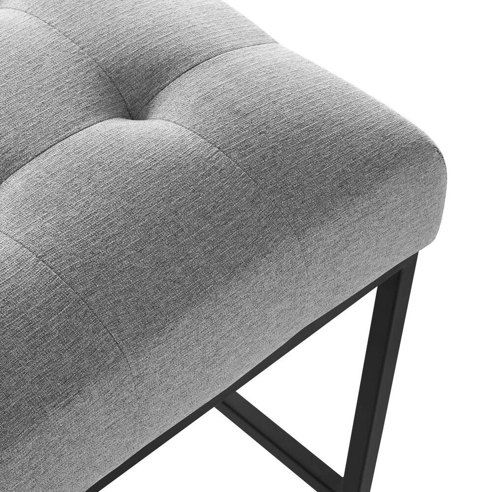Modway Privy Black Stainless Steel Upholstered Fabric Counter Stool by Modway-EEI-3854