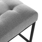 Modway Privy Black Stainless Steel Upholstered Fabric Counter Stool by Modway-EEI-3854