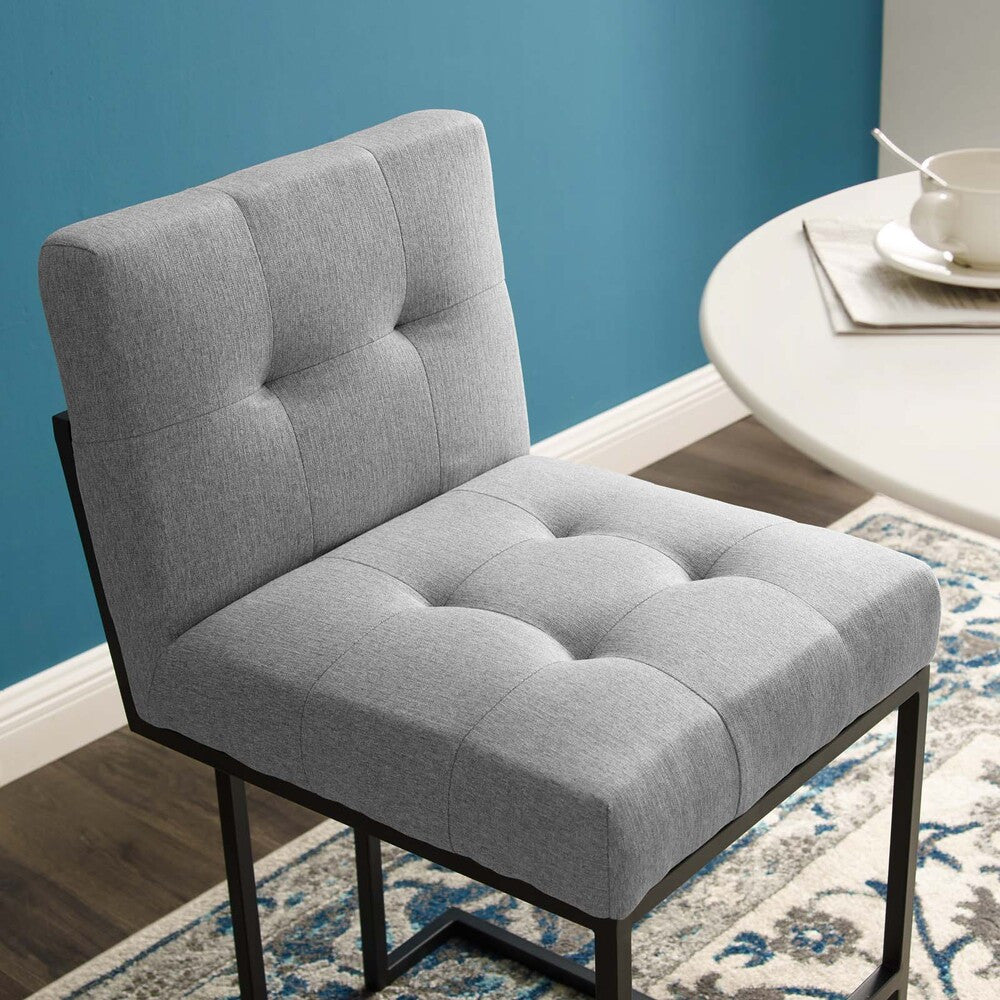 Modway Privy Black Stainless Steel Upholstered Fabric Counter Stool by Modway-EEI-3854