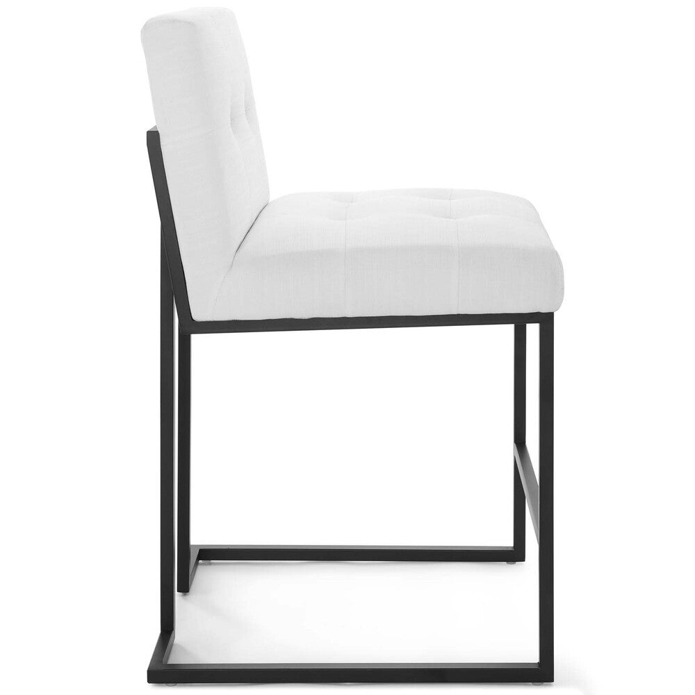 Modway Privy Black Stainless Steel Upholstered Fabric Counter Stool by Modway-EEI-3854