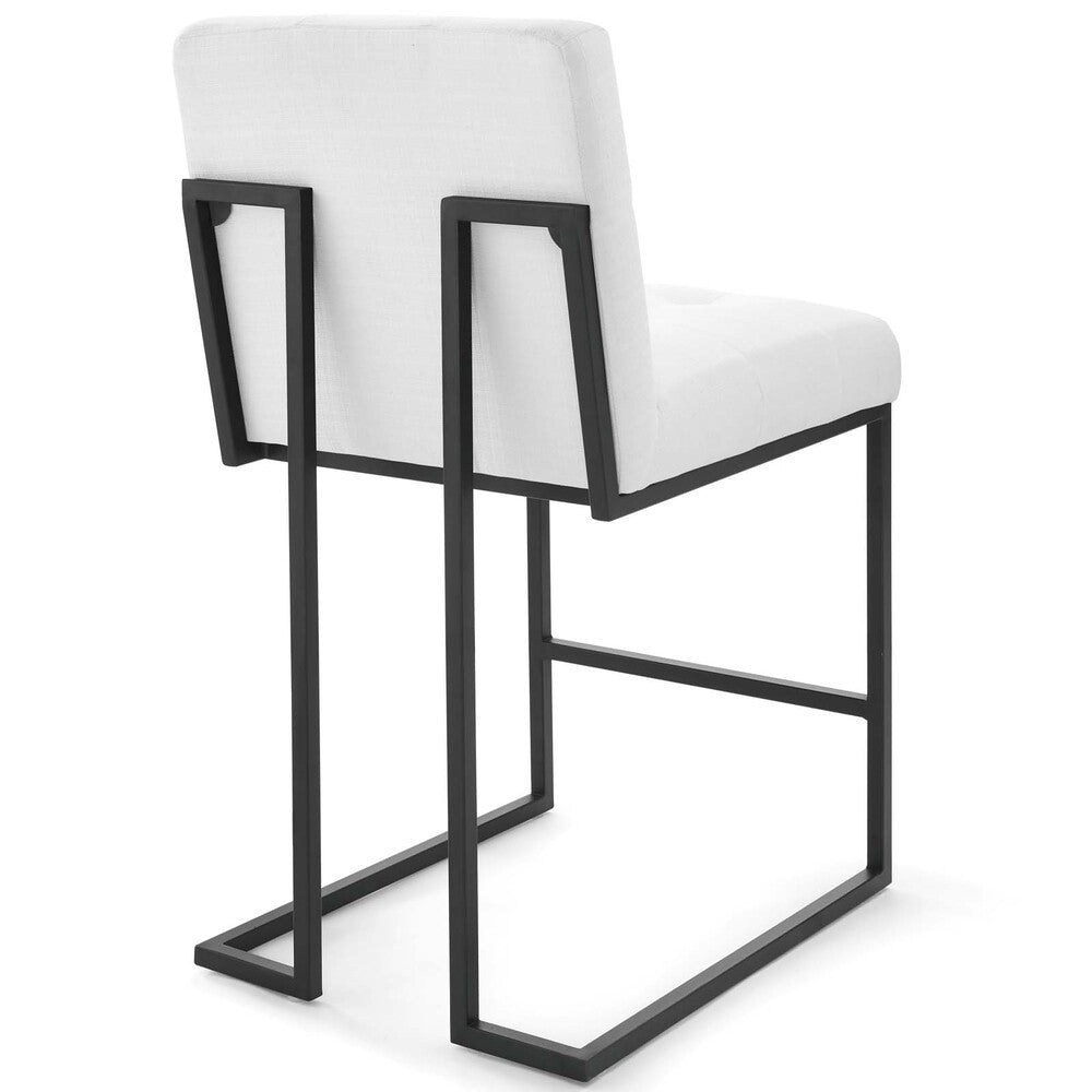 Modway Privy Black Stainless Steel Upholstered Fabric Counter Stool by Modway-EEI-3854