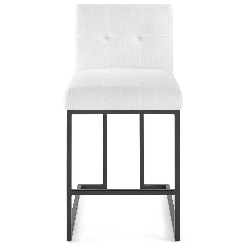 Modway Privy Black Stainless Steel Upholstered Fabric Counter Stool by Modway-EEI-3854
