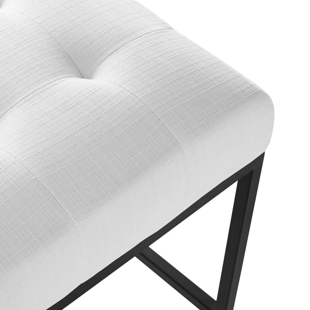 Modway Privy Black Stainless Steel Upholstered Fabric Counter Stool by Modway-EEI-3854