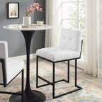 Modway Privy Black Stainless Steel Upholstered Fabric Counter Stool by Modway-EEI-3854