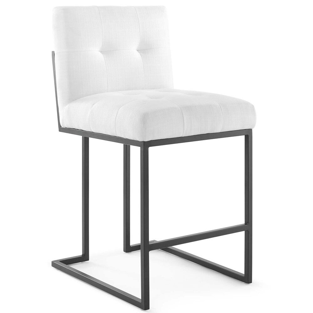 Modway Privy Black Stainless Steel Upholstered Fabric Counter Stool by Modway-EEI-3854