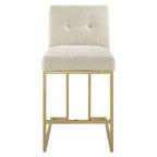 Modway Privy Gold Stainless Steel Upholstered Fabric Counter Stool by Modway-EEI-3852