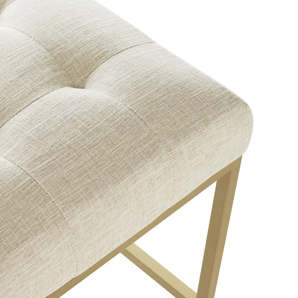 Modway Privy Gold Stainless Steel Upholstered Fabric Counter Stool by Modway-EEI-3852