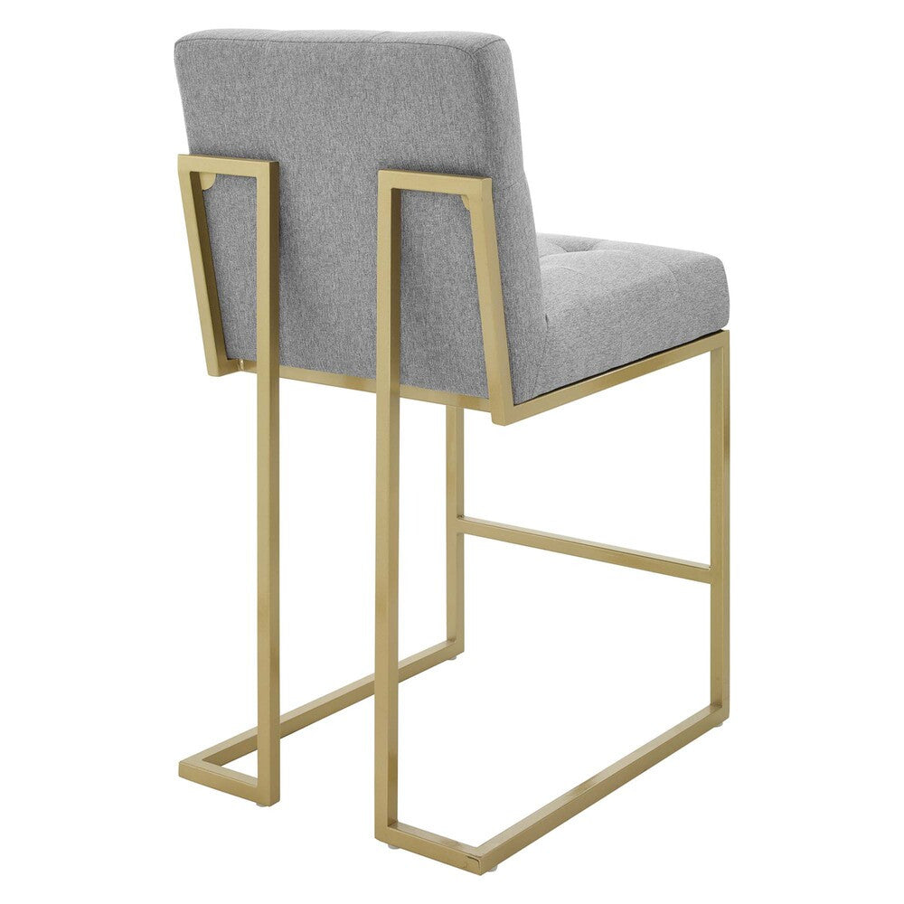 Modway Privy Gold Stainless Steel Upholstered Fabric Counter Stool by Modway-EEI-3852