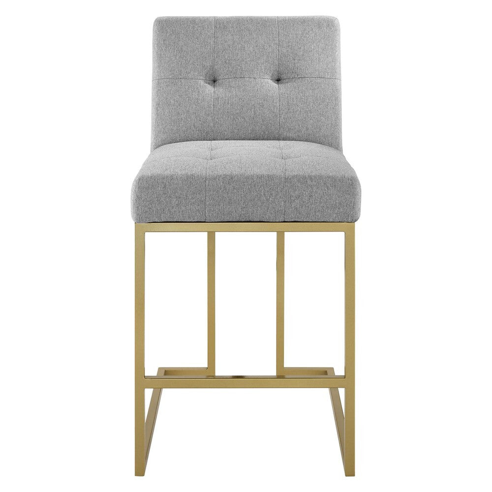 Modway Privy Gold Stainless Steel Upholstered Fabric Counter Stool by Modway-EEI-3852