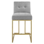 Modway Privy Gold Stainless Steel Upholstered Fabric Counter Stool by Modway-EEI-3852