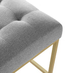 Modway Privy Gold Stainless Steel Upholstered Fabric Counter Stool by Modway-EEI-3852