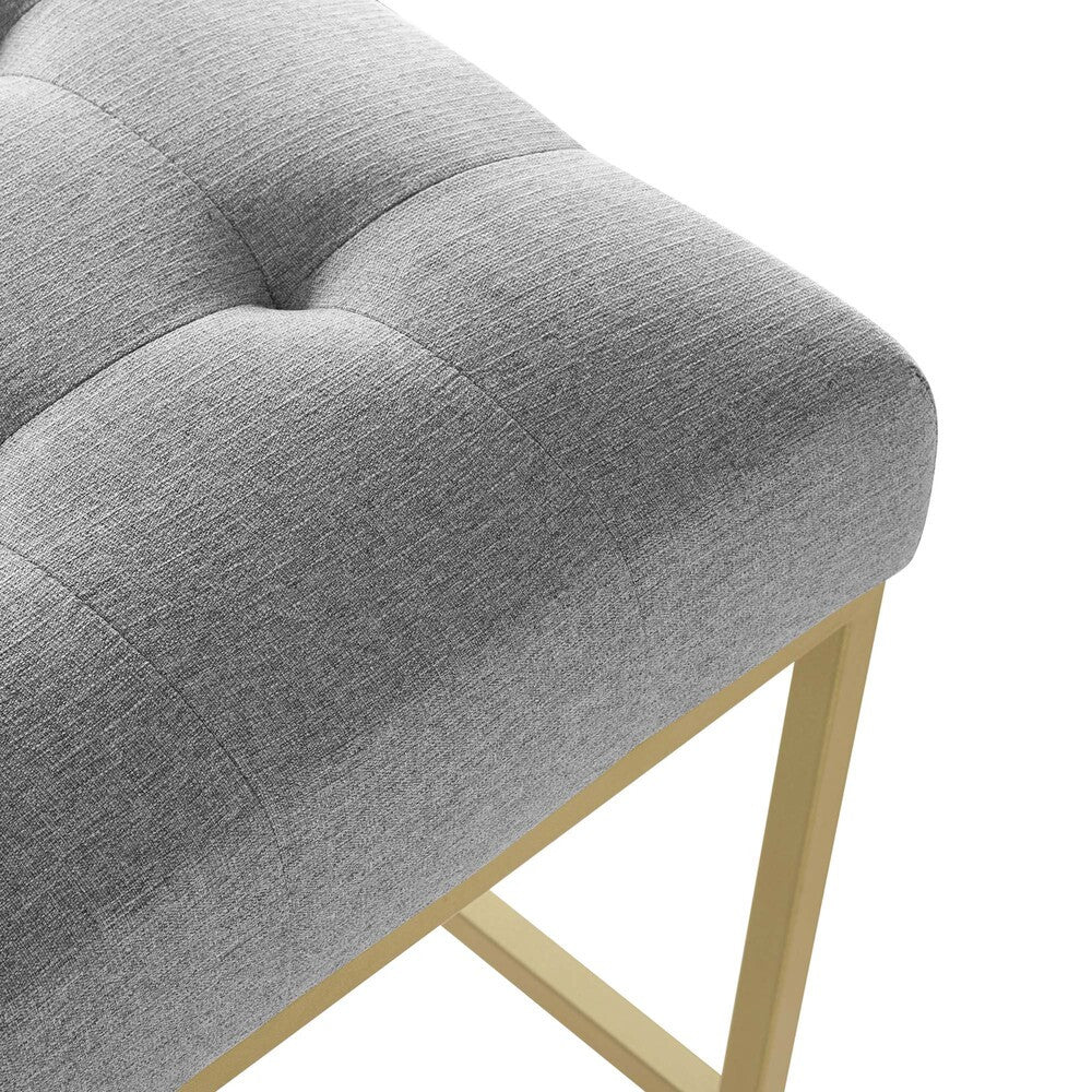 Modway Privy Gold Stainless Steel Upholstered Fabric Counter Stool by Modway-EEI-3852