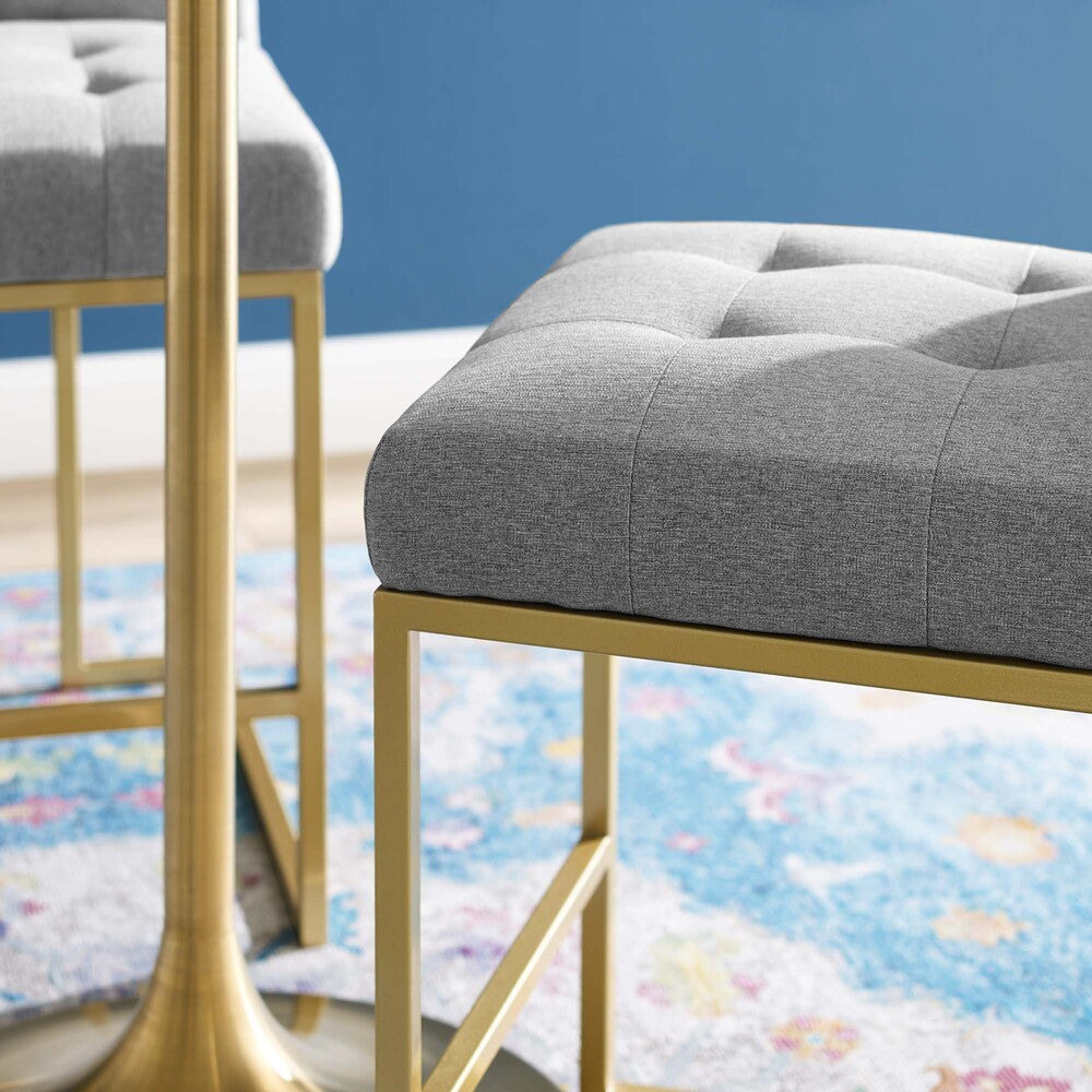 Modway Privy Gold Stainless Steel Upholstered Fabric Counter Stool by Modway-EEI-3852