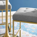 Modway Privy Gold Stainless Steel Upholstered Fabric Counter Stool by Modway-EEI-3852