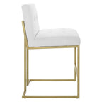 Modway Privy Gold Stainless Steel Upholstered Fabric Counter Stool by Modway-EEI-3852