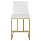 Modway Privy Gold Stainless Steel Upholstered Fabric Counter Stool by Modway-EEI-3852