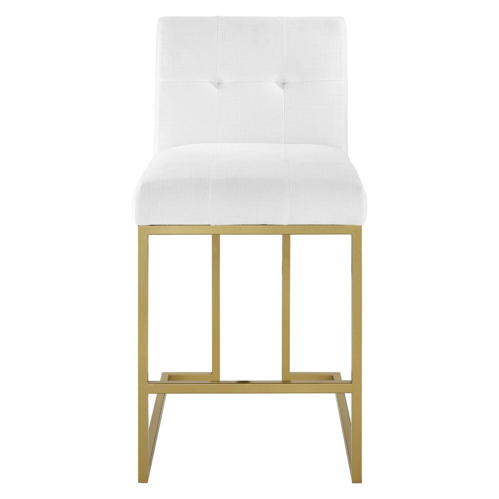 Modway Privy Gold Stainless Steel Upholstered Fabric Counter Stool by Modway-EEI-3852