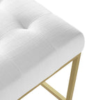 Modway Privy Gold Stainless Steel Upholstered Fabric Counter Stool by Modway-EEI-3852