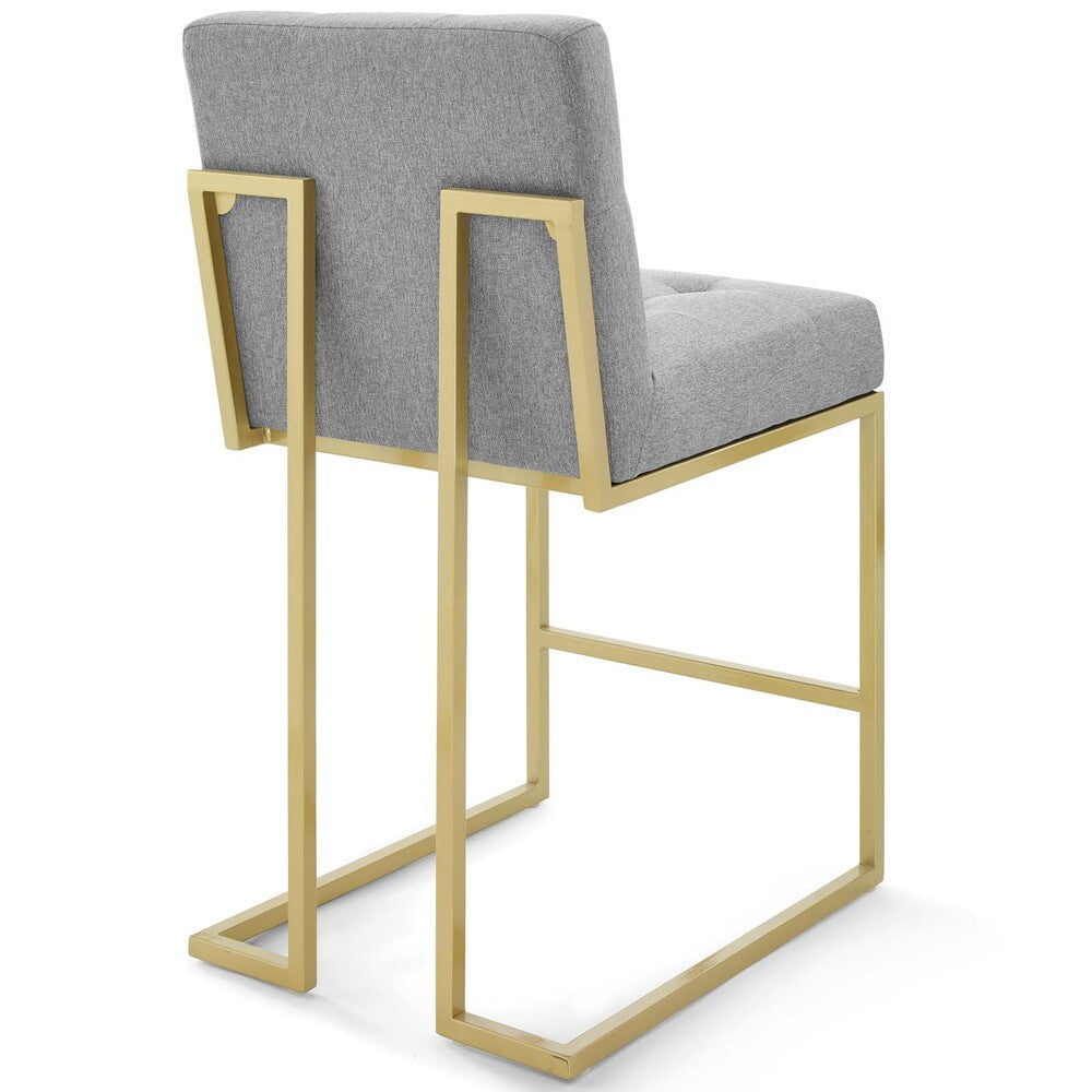 Modway Privy Gold Stainless Steel Upholstered Fabric Counter Stool Set of 2 by Modway-EEI-4154