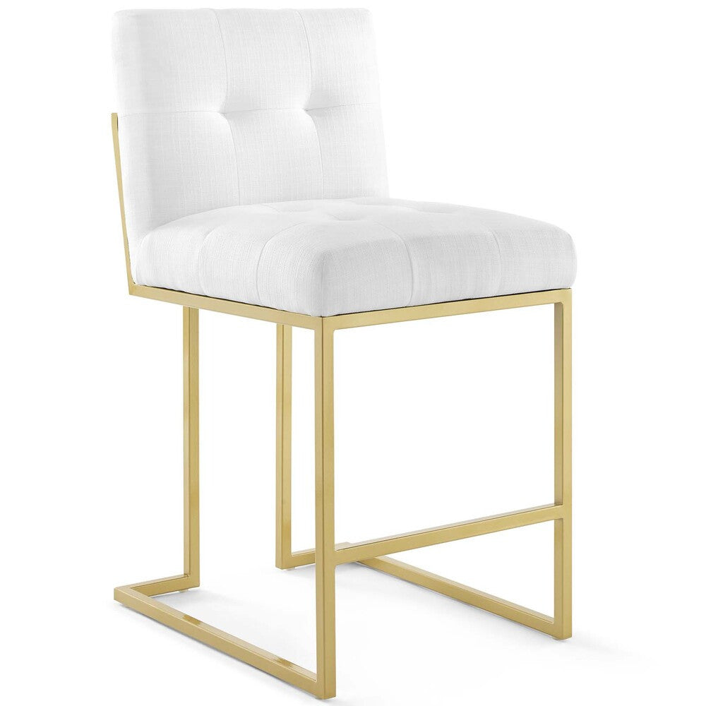 Modway Privy Gold Stainless Steel Upholstered Fabric Counter Stool Set of 2 by Modway-EEI-4154