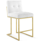 Modway Privy Gold Stainless Steel Upholstered Fabric Counter Stool Set of 2 by Modway-EEI-4154