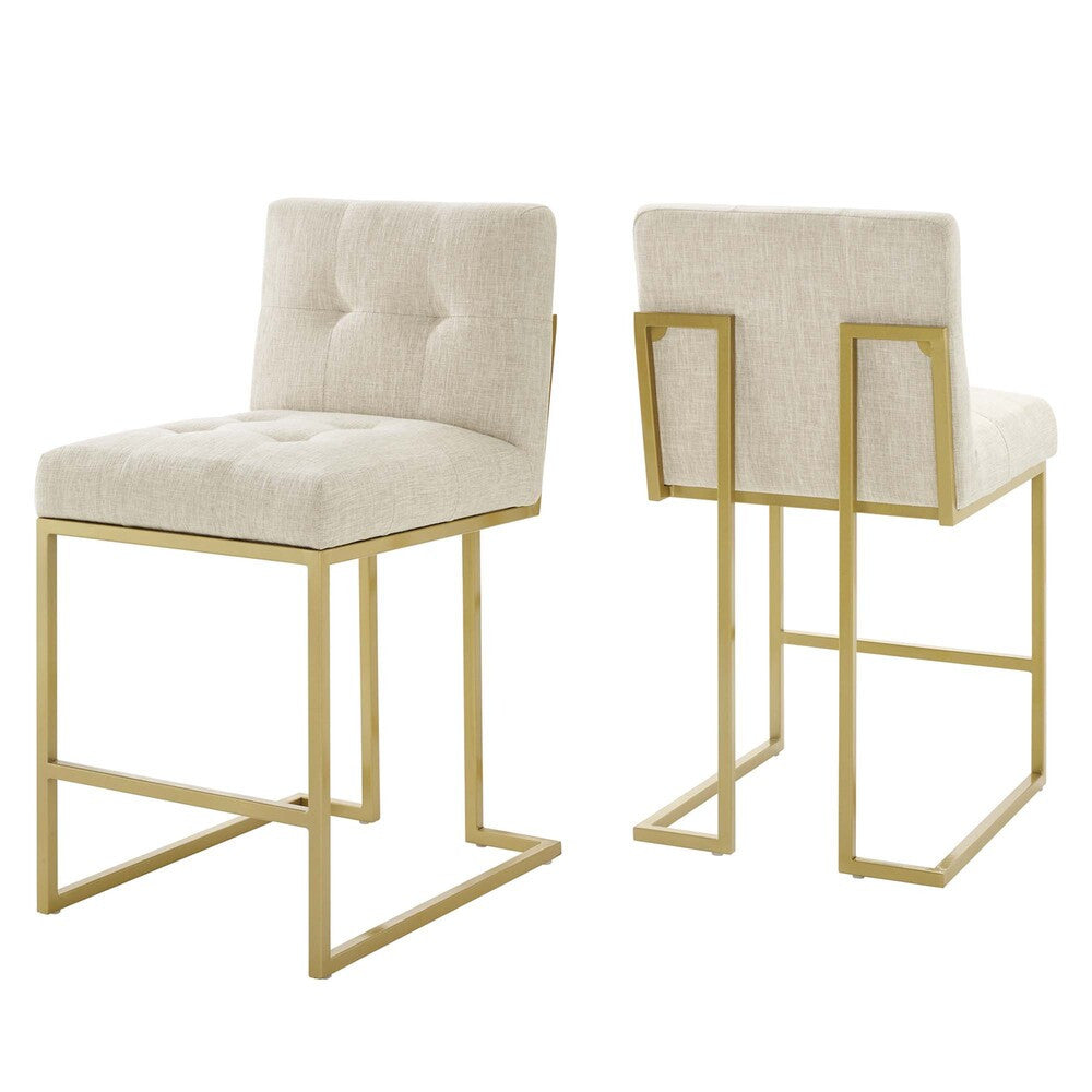 Modway Privy Upholstered Fabric Counter Stool Set of 2 by Modway-EEI-5571