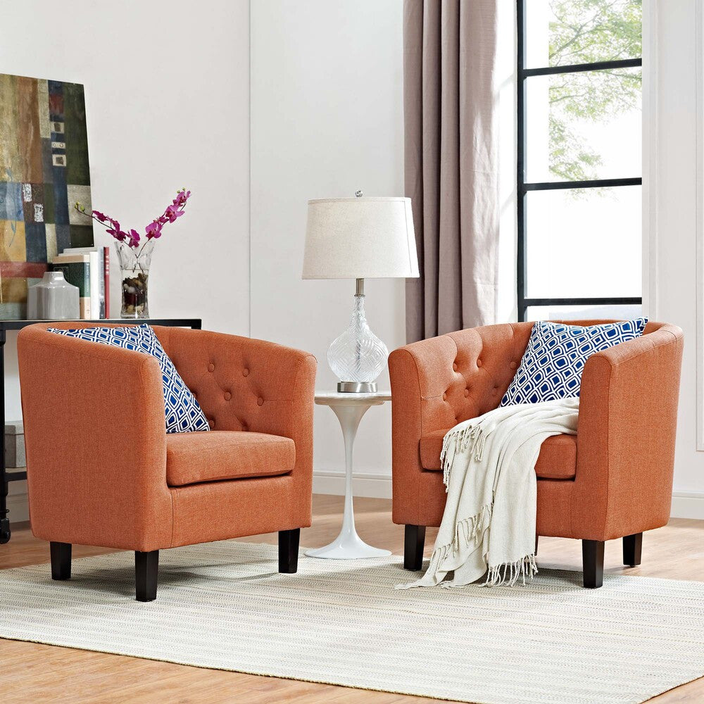 Modway Prospect 2 Piece Upholstered Fabric Armchair Set by Modway-EEI-3150