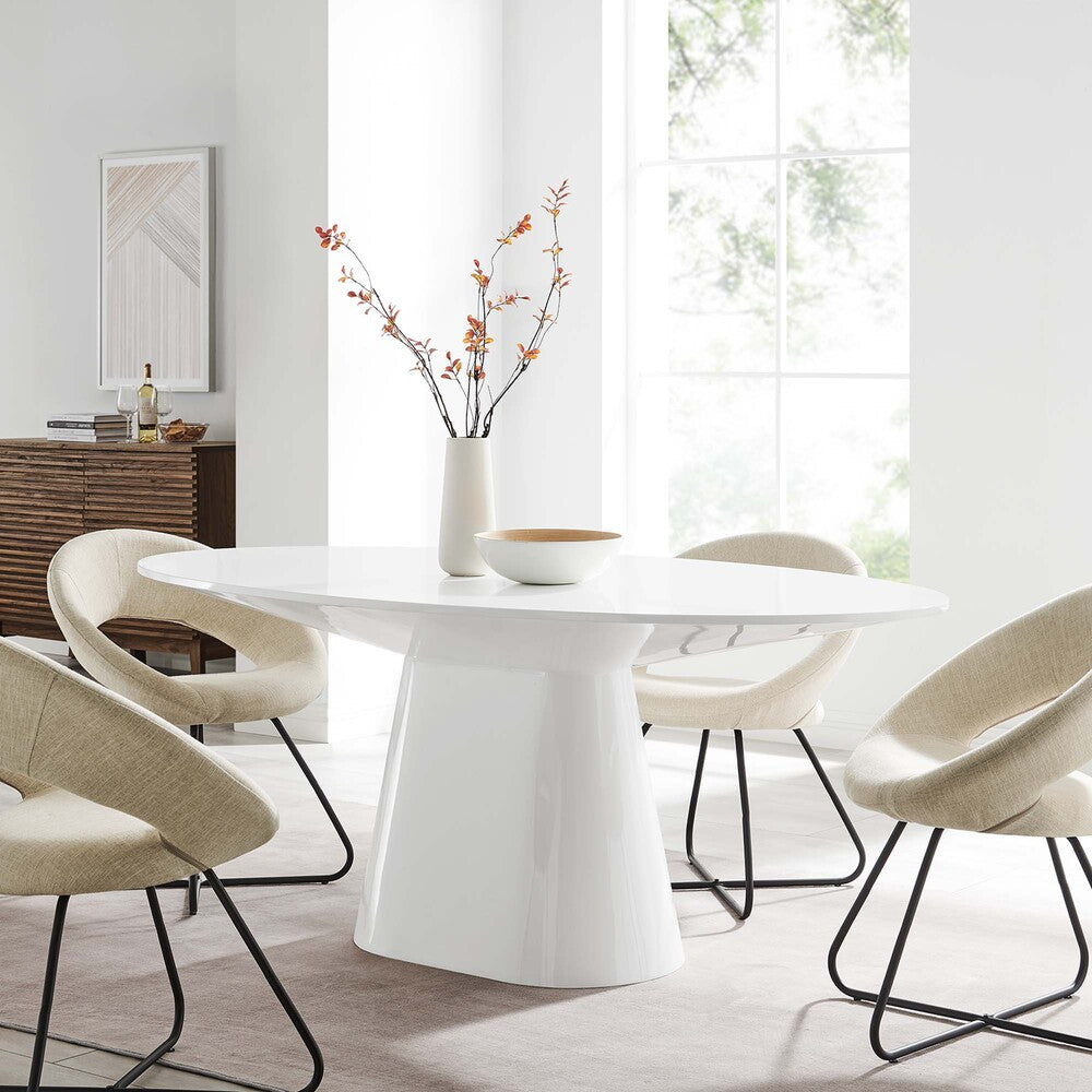 EEI-4912-WHI Provision 75" Oval Dining Table by Modway