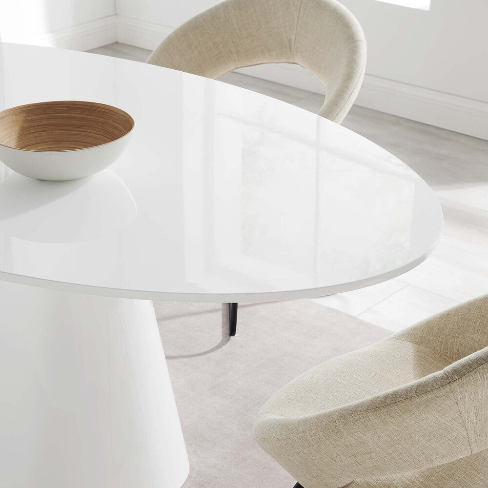 EEI-4912-WHI Provision 75" Oval Dining Table by Modway