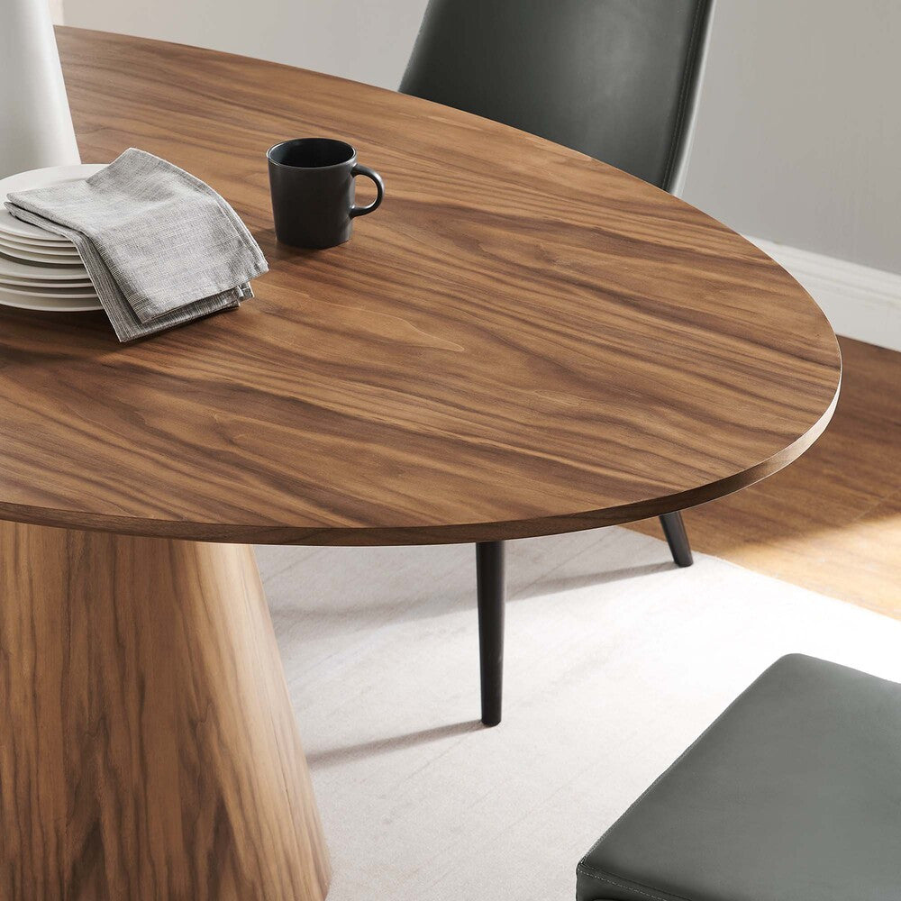 EEI-6066-WAL-SET Provision 75" Oval Dining Table by Modway