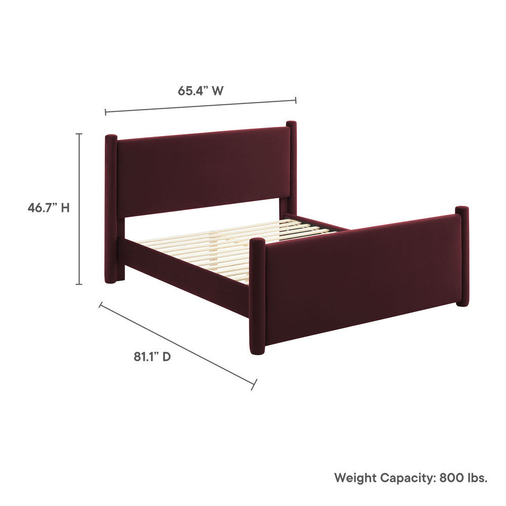 Modway Rael Performance Velvet Full Platform Bed by Modway-MOD-7174