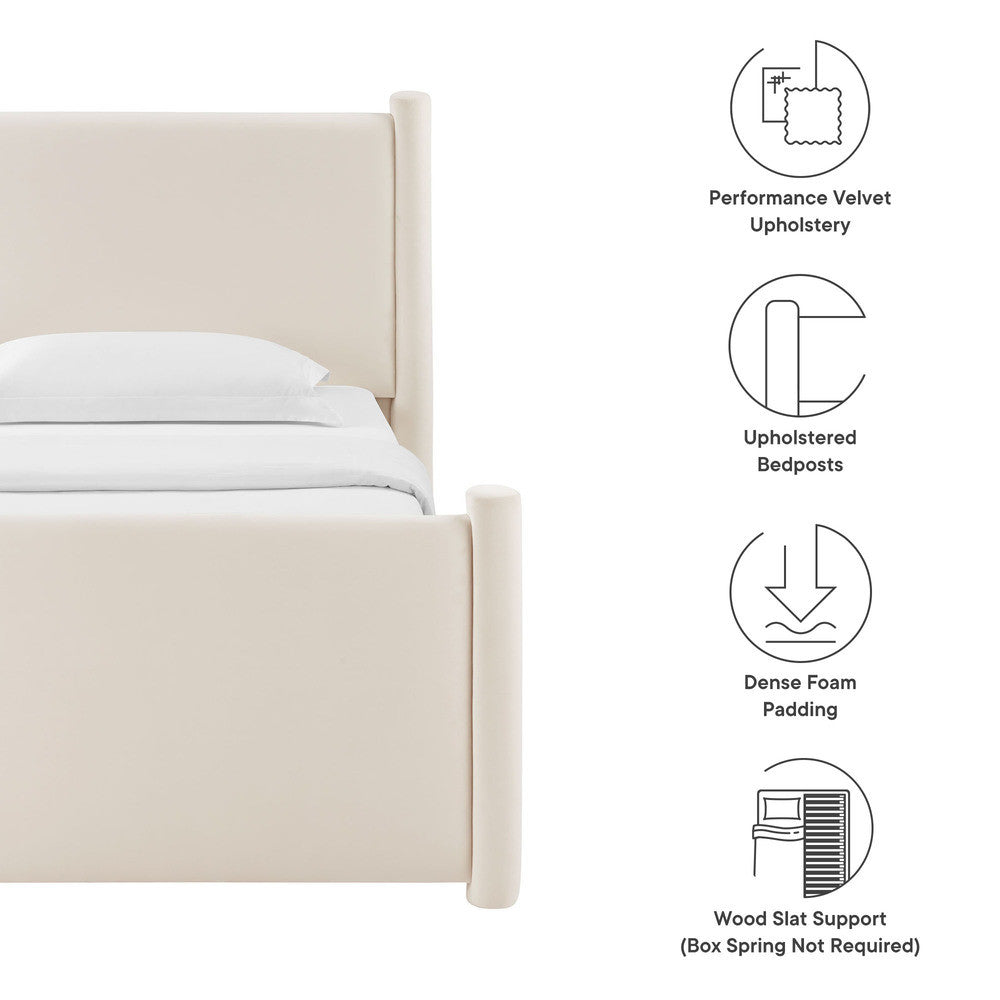 Modway Rael Performance Velvet Twin Platform Bed by Modway-MOD-7173