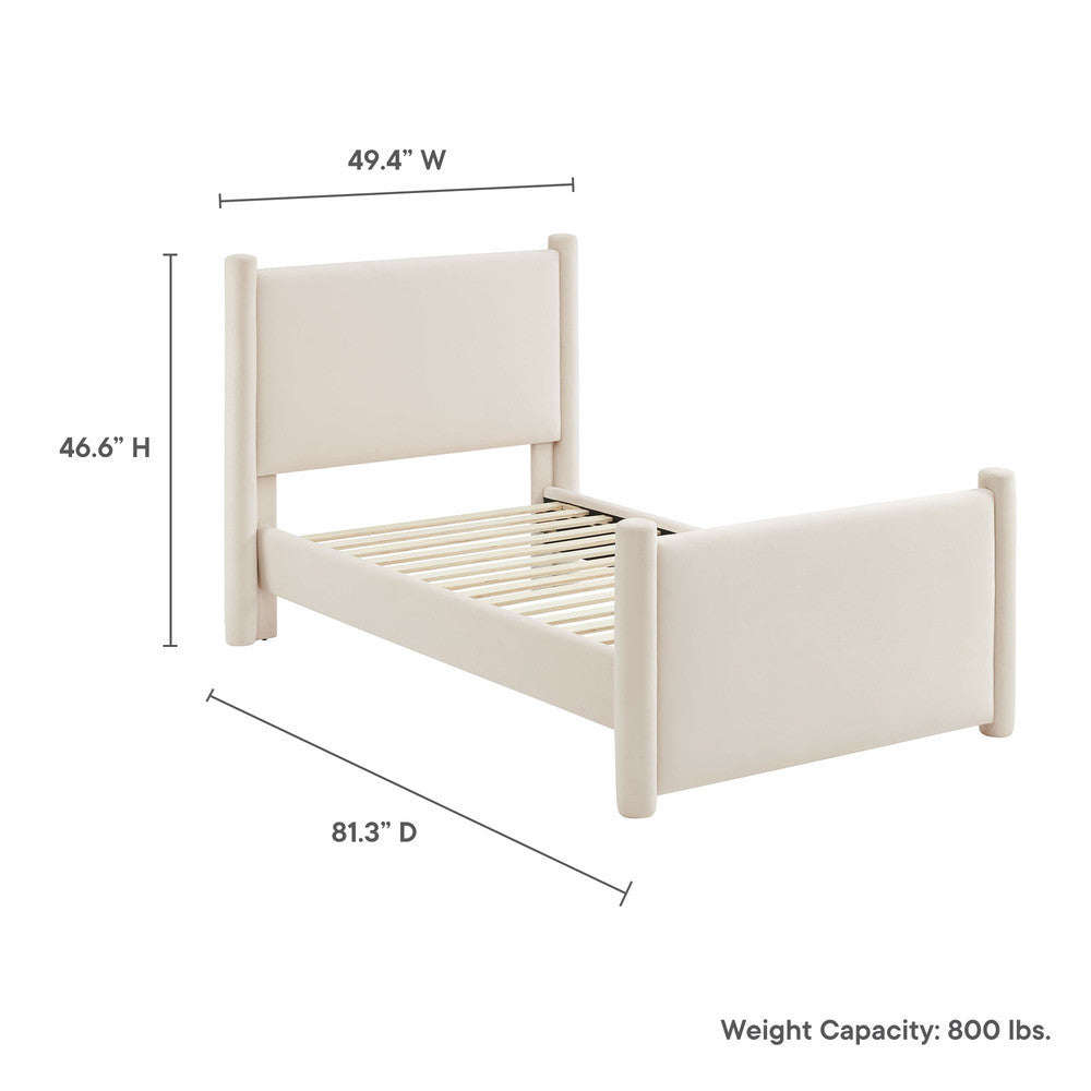 Modway Rael Performance Velvet Twin Platform Bed by Modway-MOD-7173