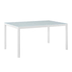EEI-3796-WHI-NAV Raleigh 5 Piece Outdoor Patio Aluminum Dining Set by Modway