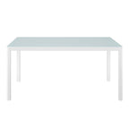 EEI-3796-WHI-NAV Raleigh 5 Piece Outdoor Patio Aluminum Dining Set by Modway