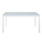 EEI-3576-WHI Raleigh 59" Outdoor Patio Aluminum Dining Table by Modway