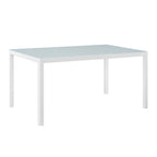 EEI-3576-WHI Raleigh 59" Outdoor Patio Aluminum Dining Table by Modway