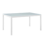 Modway EEI-3576-WHI Raleigh 59" Outdoor Patio Aluminum Dining Table White