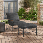 Modway Raya Outdoor Patio Boucle Lounge Chair and Ottoman by Modway-EEI-7292-CHA