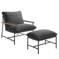 Modway EEI-7292-CHA Raya Outdoor Patio Boucle Lounge Chair and Ottoman