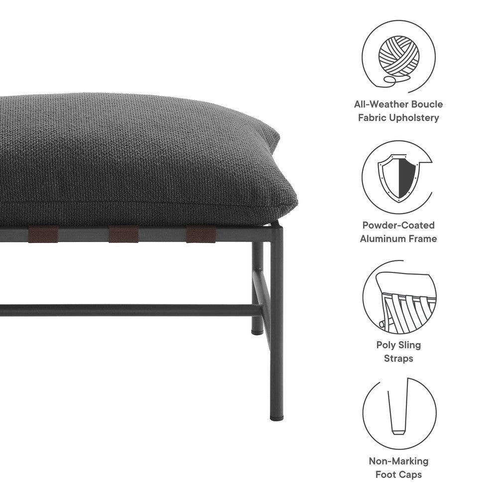 Modway Raya Outdoor Patio Boucle Ottoman by Modway-EEI-7161-CHA  1