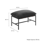 Modway Raya Outdoor Patio Boucle Ottoman by Modway-EEI-7161-CHA  2