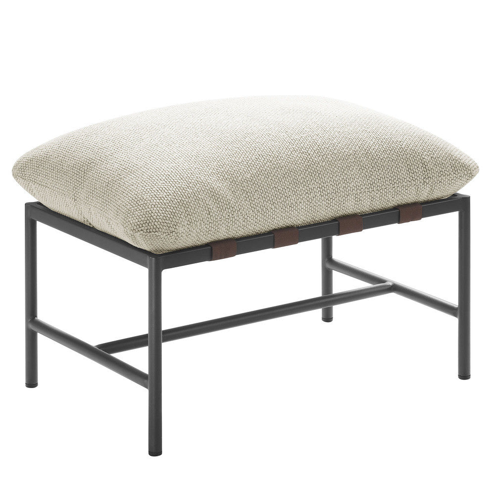 Modway Raya Outdoor Patio Boucle Ottoman by Modway-EEI-7161-IVO