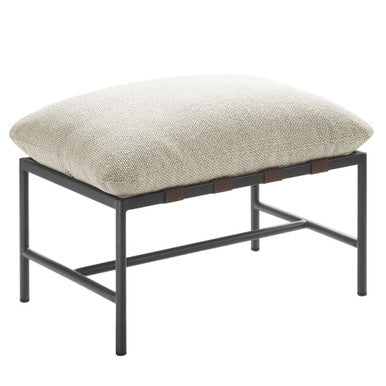 Modway EEI-7161-IVO Raya Outdoor Patio Boucle Ottoman - Ivory