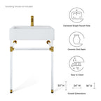 EEI-5535-ACR-WHI Redeem 24" Acrylic Wall-Mount Bathroom Vanity by Modway