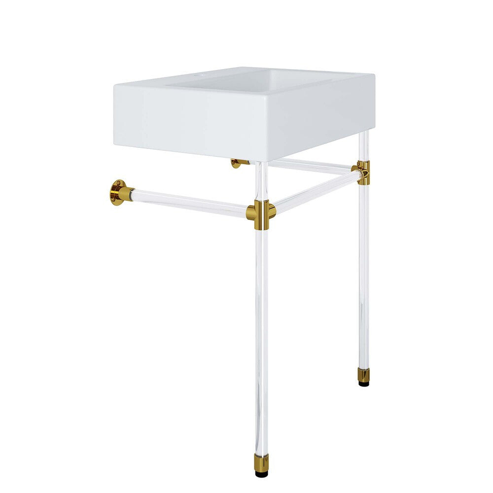 EEI-5535-ACR-WHI Redeem 24" Acrylic Wall-Mount Bathroom Vanity by Modway