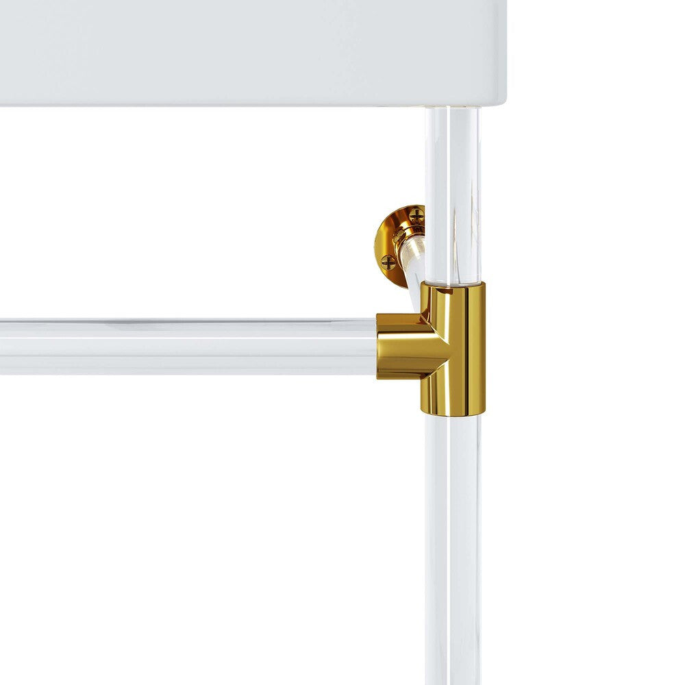 EEI-5535-ACR-WHI Redeem 24" Acrylic Wall-Mount Bathroom Vanity by Modway