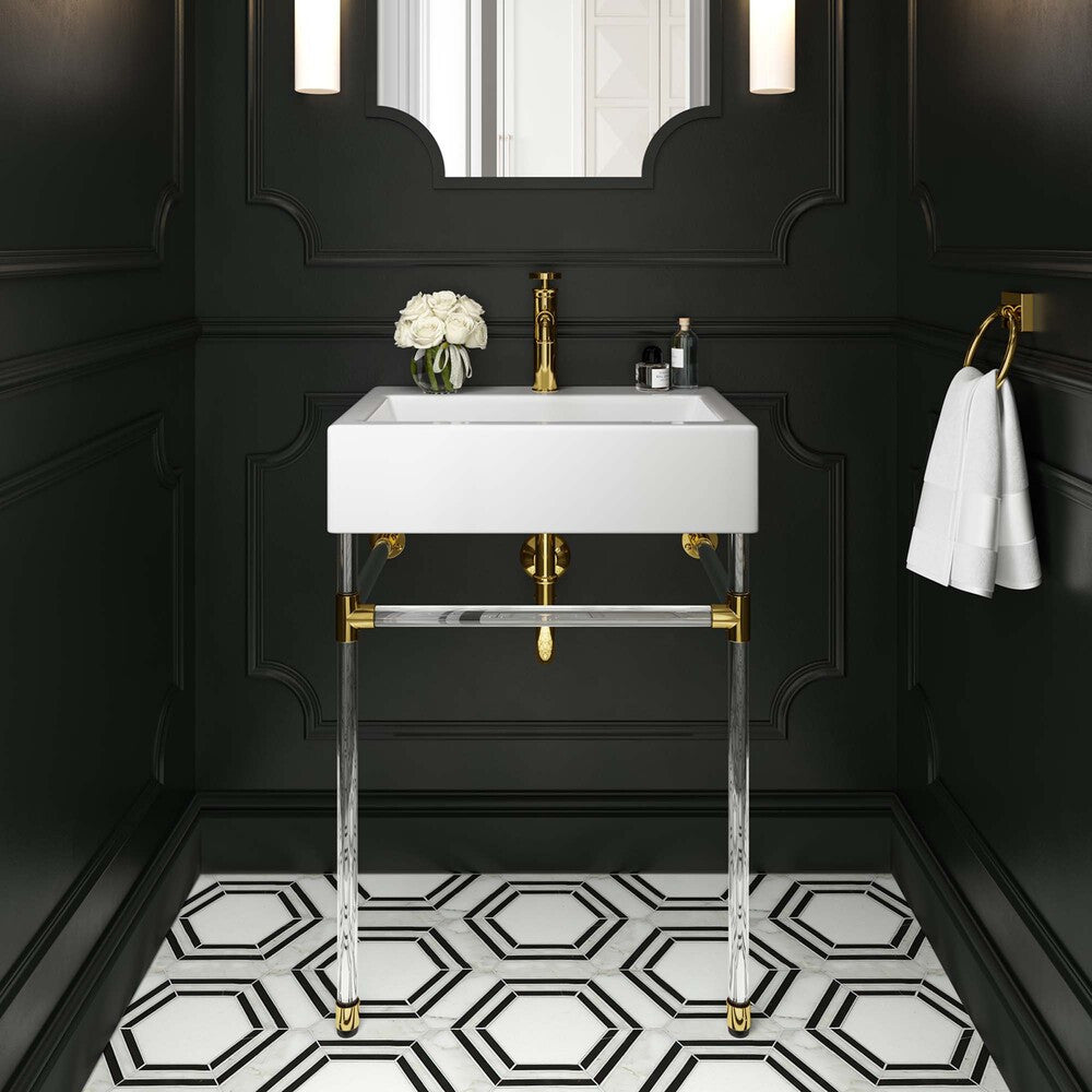 EEI-5535-ACR-WHI Redeem 24" Acrylic Wall-Mount Bathroom Vanity by Modway