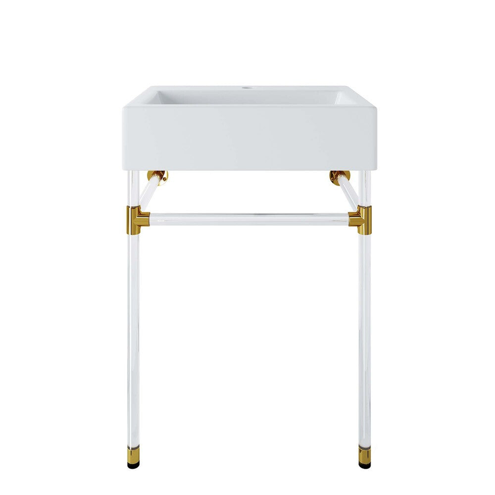 EEI-5535-ACR-WHI Redeem 24" Acrylic Wall-Mount Bathroom Vanity by Modway